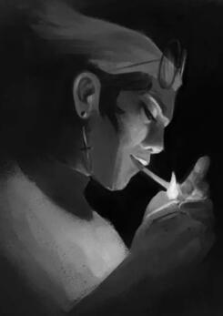 Illustrated bust (mono)