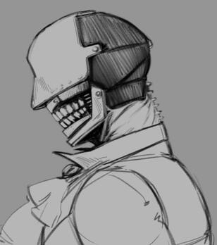 Sketched bust